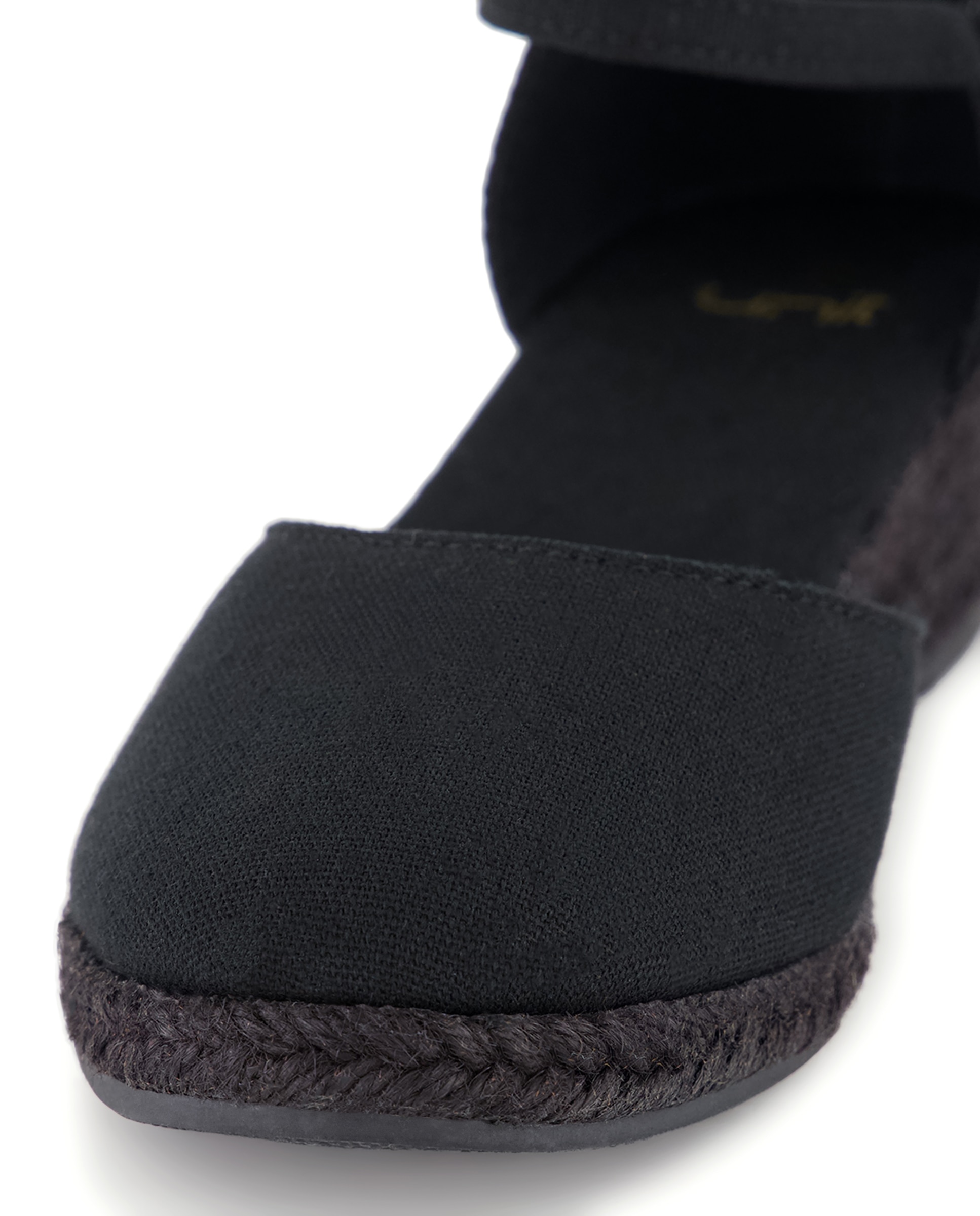 Alpargata con cuña y pulsera Negro-5
