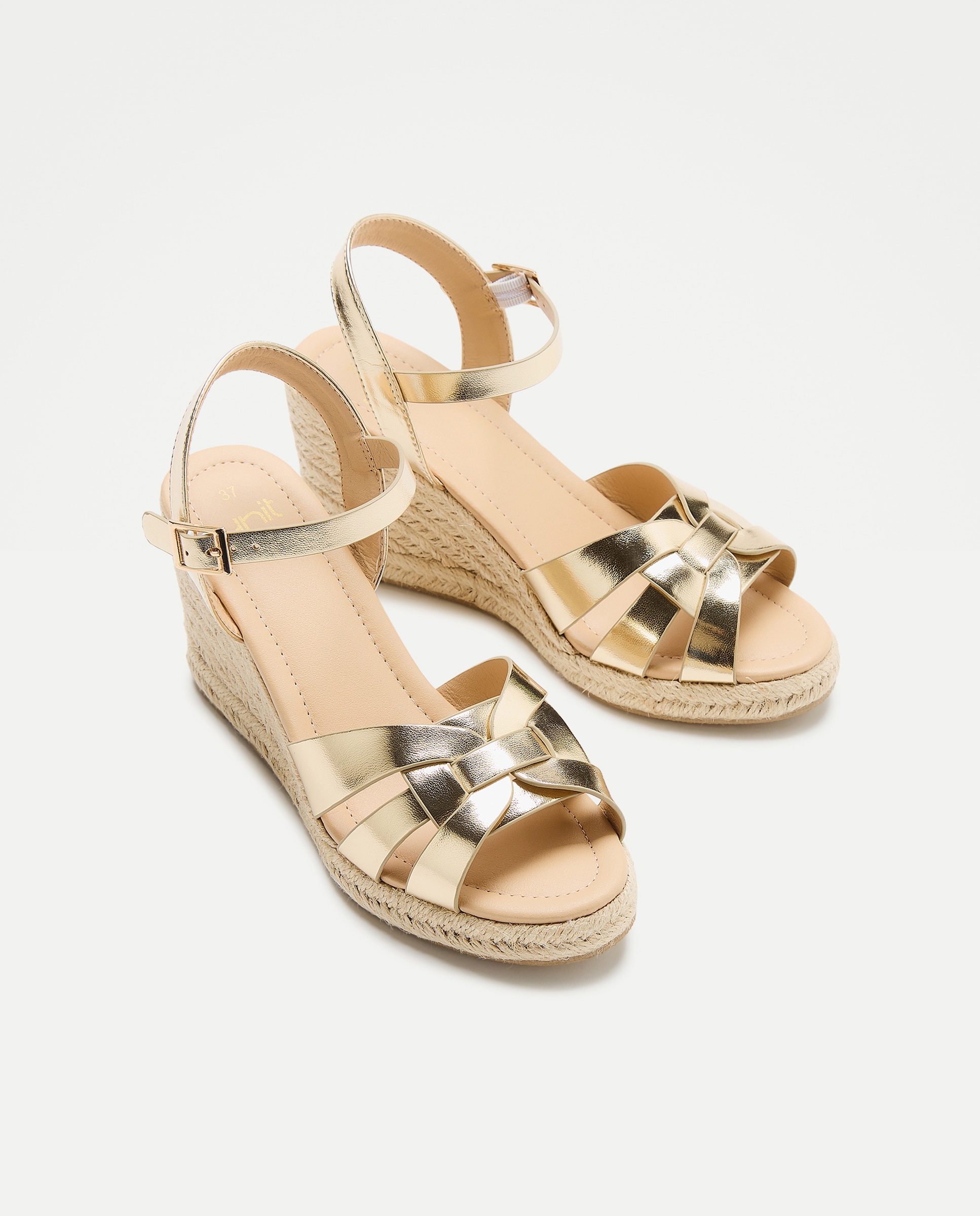 Sandalia de mujer yute 390 Oro-2