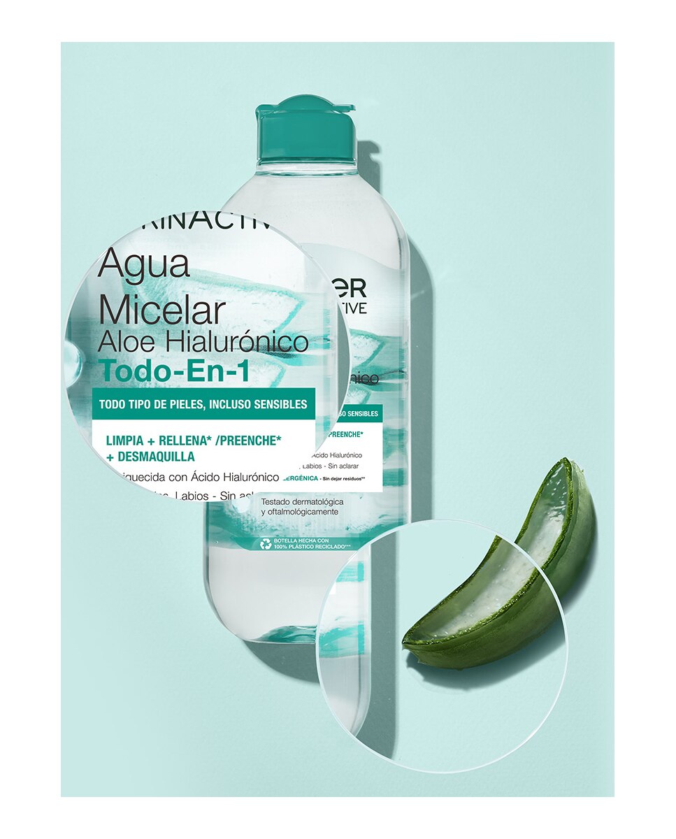Agua Micelar Aloe Hialurónico Todo en 1 Garnier 3