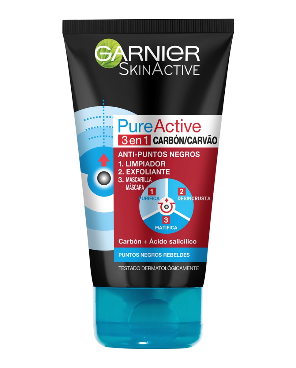 Gel limpiador y exfoliante 3 en 1 Skin Active Garnier - 150 ml 1