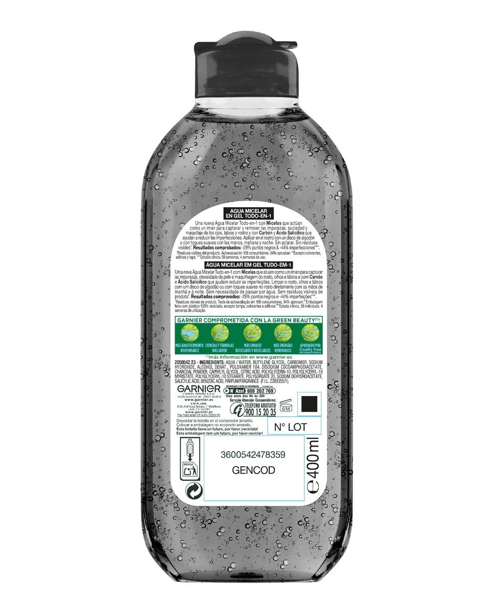 Gel micelar Jelly Water Pure Active Garnier 2