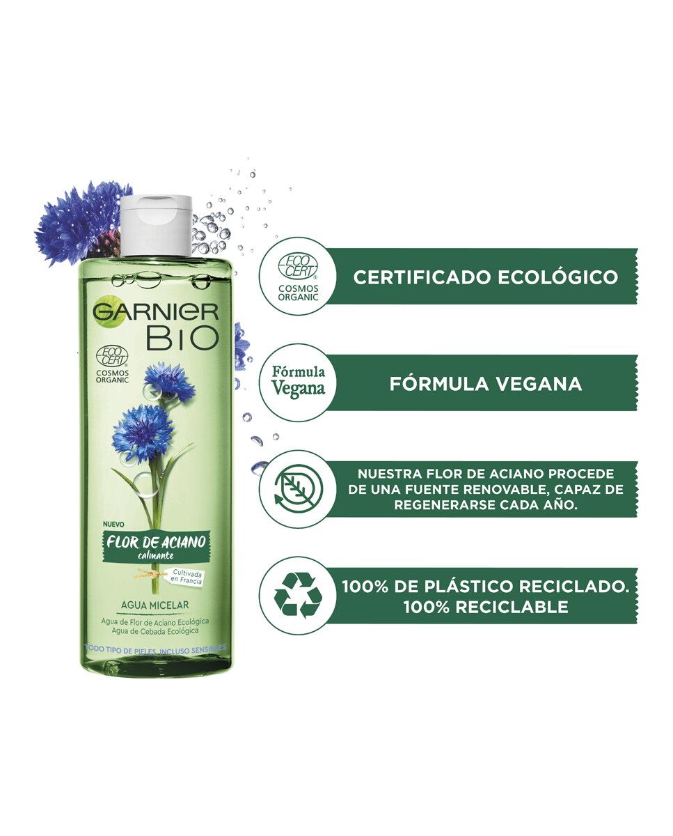 Agua micelar Flor de Aciano Bio Garnier - 400 ml 3