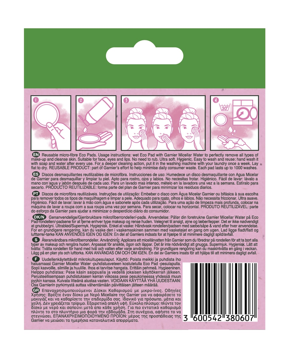 Discos Desmaquillantes Reutilizables Skin Active Garnier 4