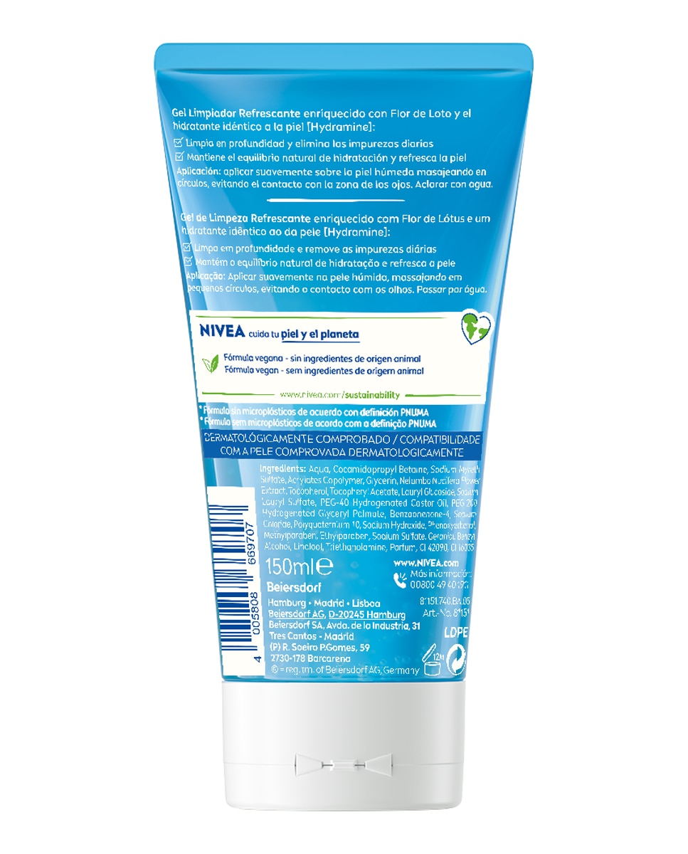 Gel Limpiador Refrescante Al Agua 150 ml Nivea - 150 ml 2
