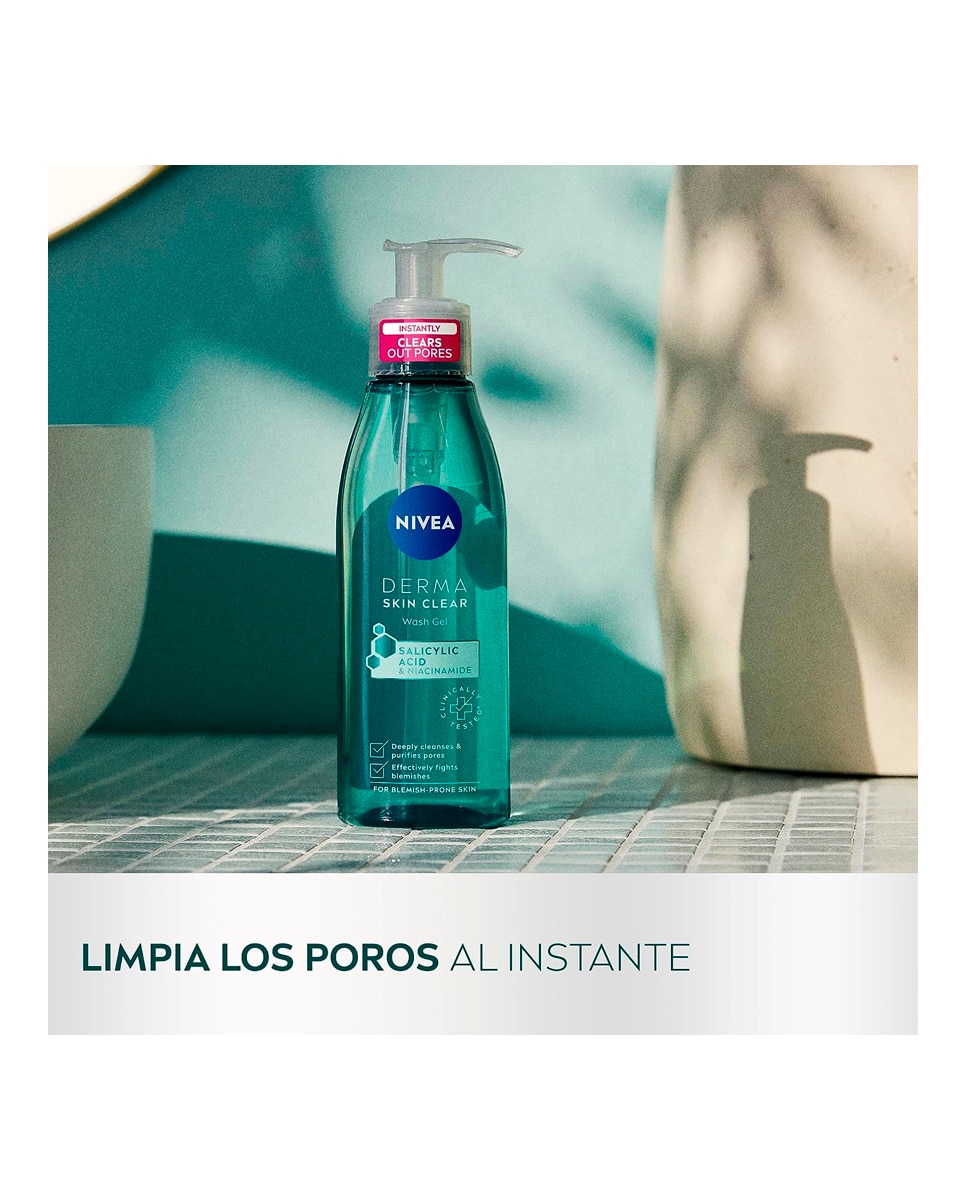 Gel Derma Skin Clear Limpiador Facial 150 ml Nivea - 150 ml 4