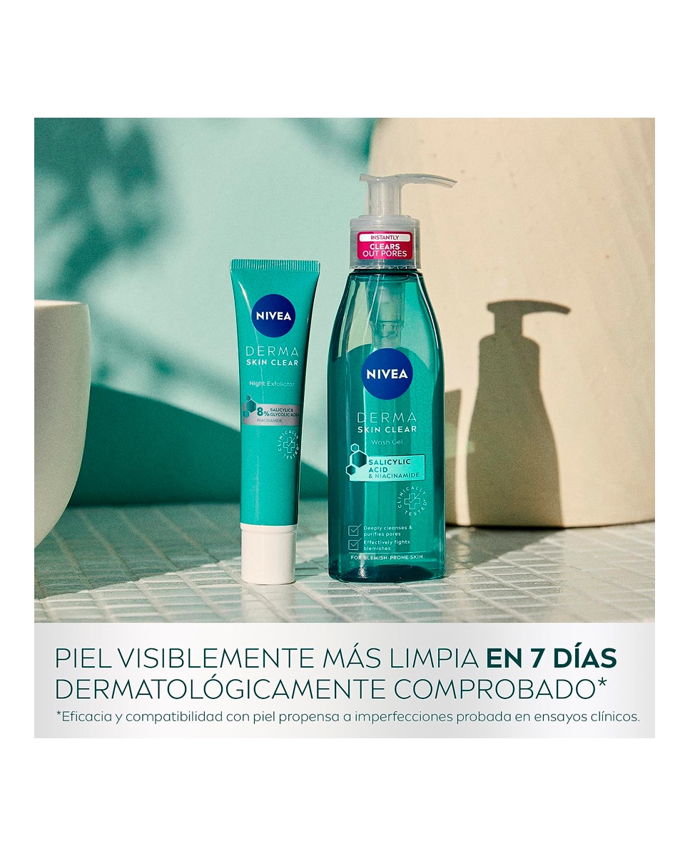 Gel Derma Skin Clear Limpiador Facial 150 ml Nivea - 150 ml 8