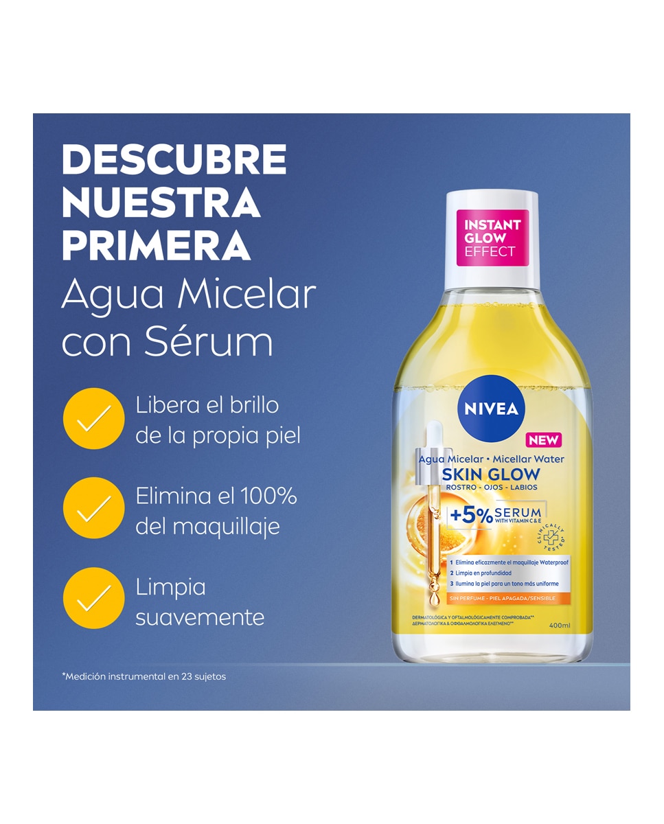 Agua Micelar Con Sérum Skin Glow 400 ml Nivea - 400 ml 2