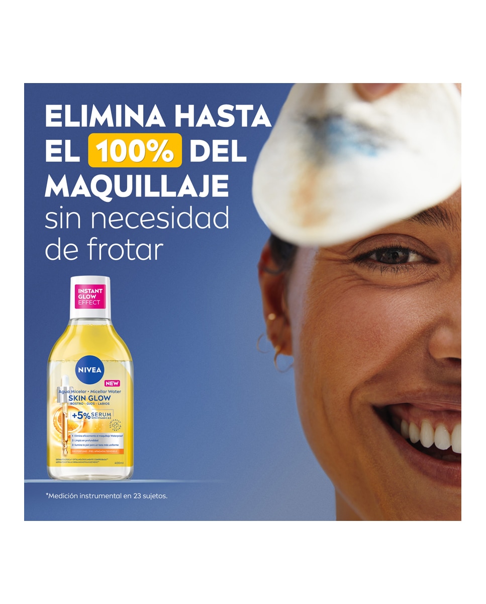 Agua Micelar Con Sérum Skin Glow 400 ml Nivea - 400 ml 3