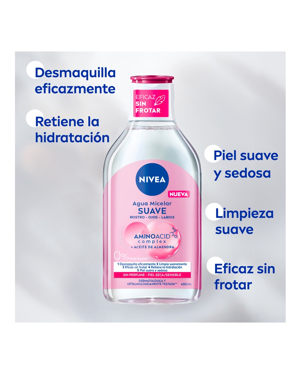 Agua Micelar 5 En 1 Piel Seca Y Sensible 400 ml Nivea - 400 ml 5