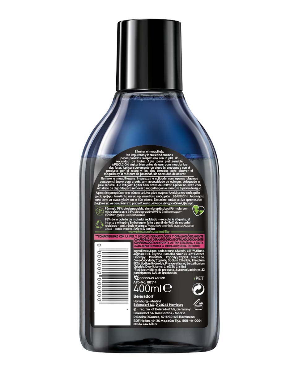 Agua Micelar Bifásica Profesional 400 ml Nivea - 400 ml 2