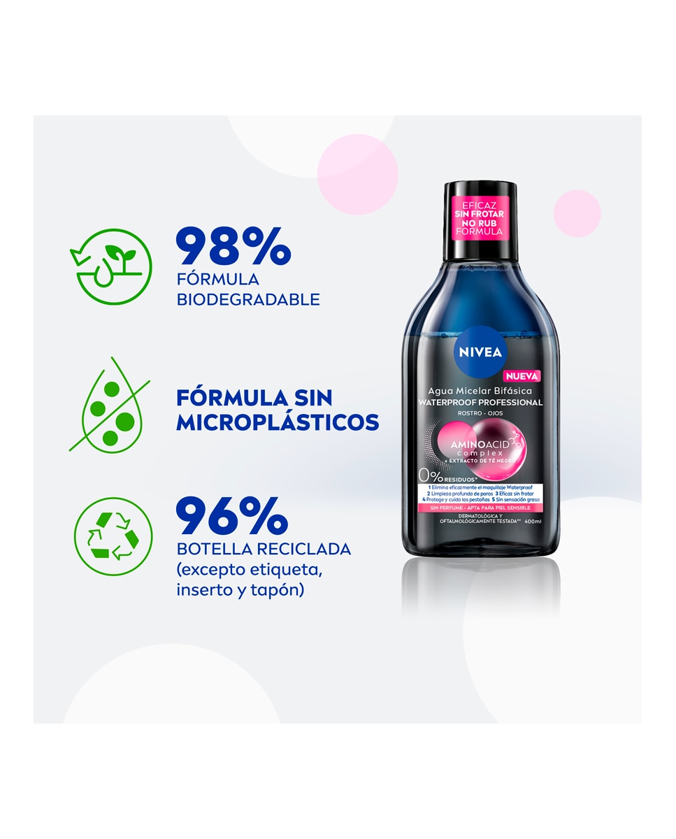Agua Micelar Bifásica Profesional 400 ml Nivea - 400 ml 3