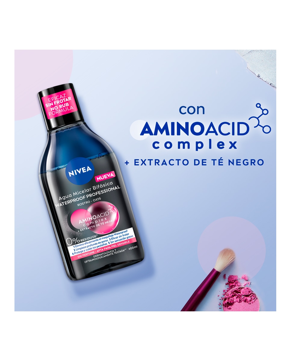 Agua Micelar Bifásica Profesional 400 ml Nivea 4