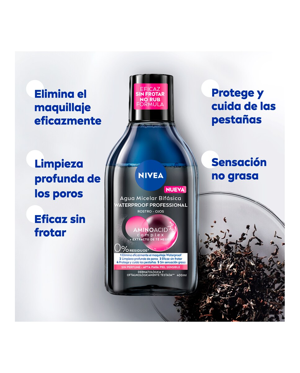 Agua Micelar Bifásica Profesional 400 ml Nivea 5