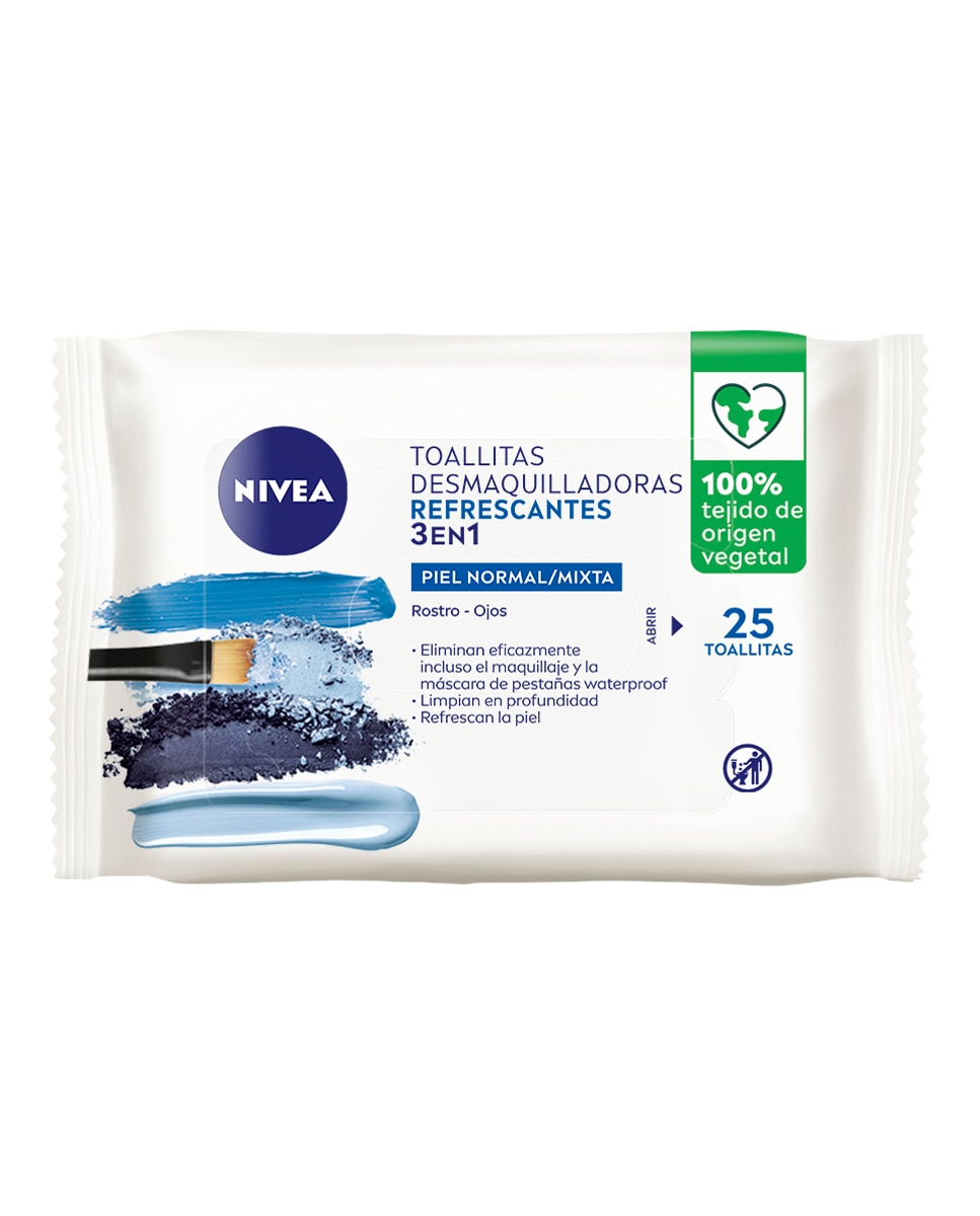NIVEA - Toallitas Desmaquilladoras Para Piel Normal Y Mixta 25 Uds Nivea.