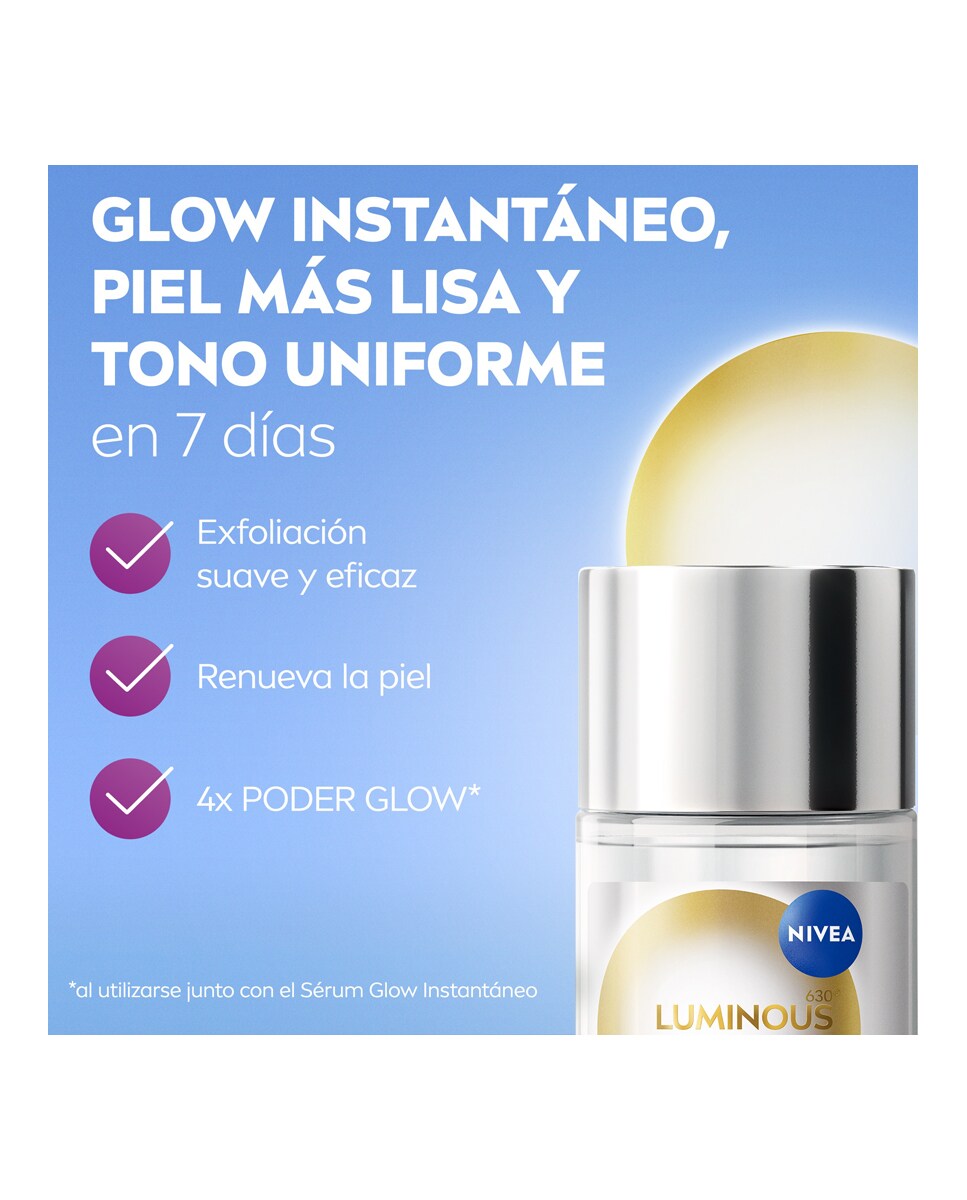 Exfoliante Líquido Luminous630 Skin Glow 100 Ml Nivea 4