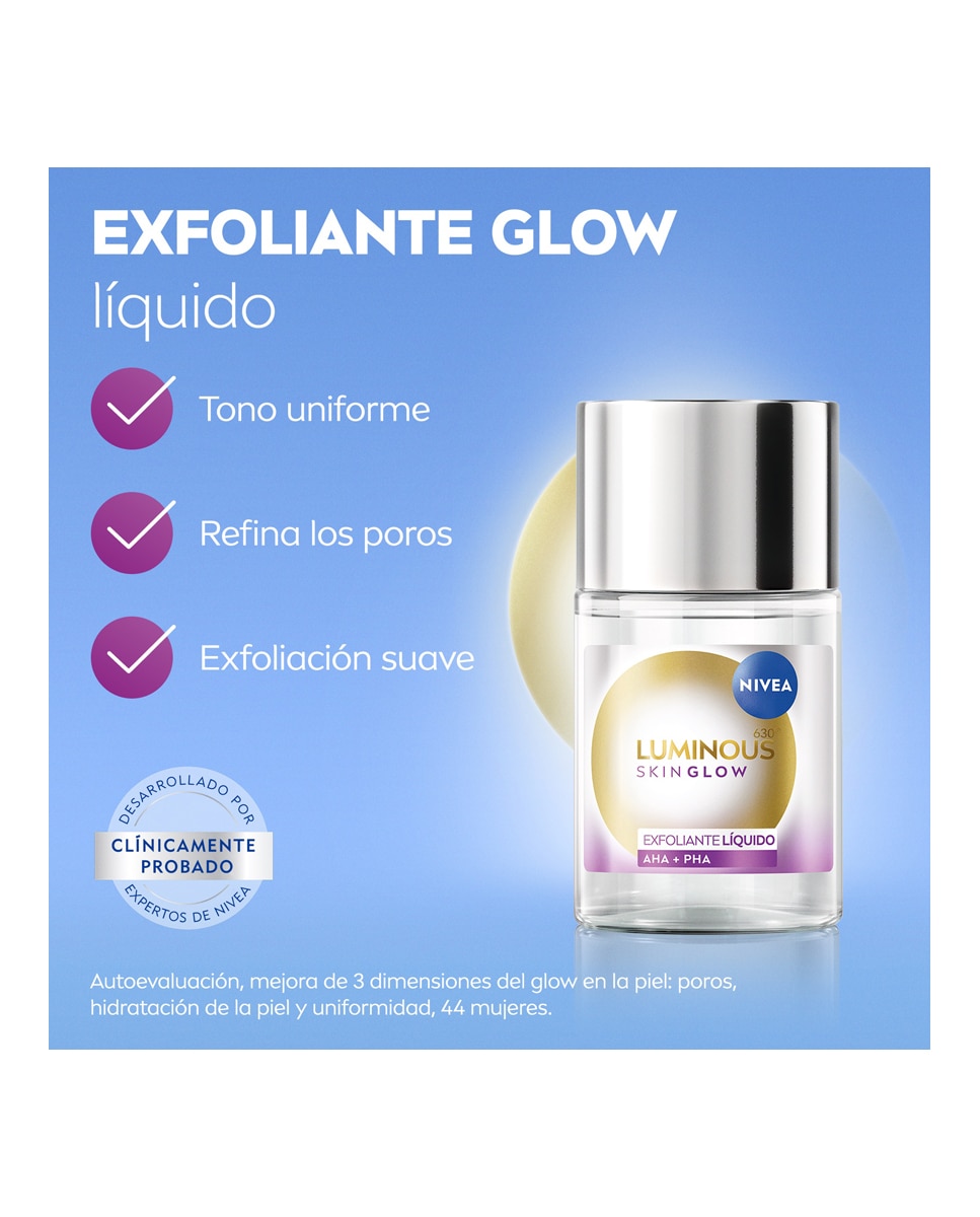Exfoliante Líquido Luminous630 Skin Glow Nivea - 100 ml 6