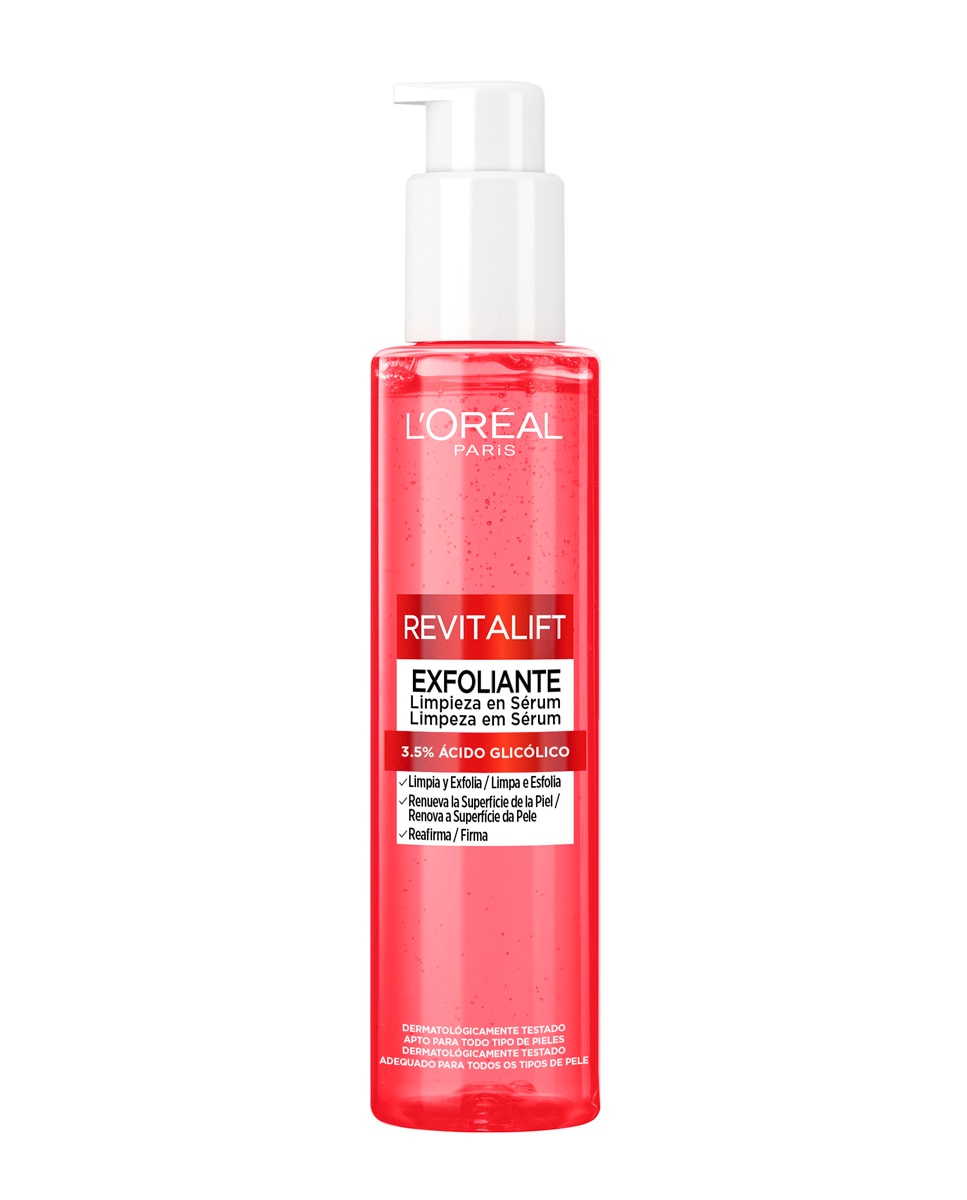 L'Oréal Paris - Exfoliante Limpiador En Sérum Con 3,5% De Ácido Glicolico Revitalift 150 Ml L'Oréal Paris.