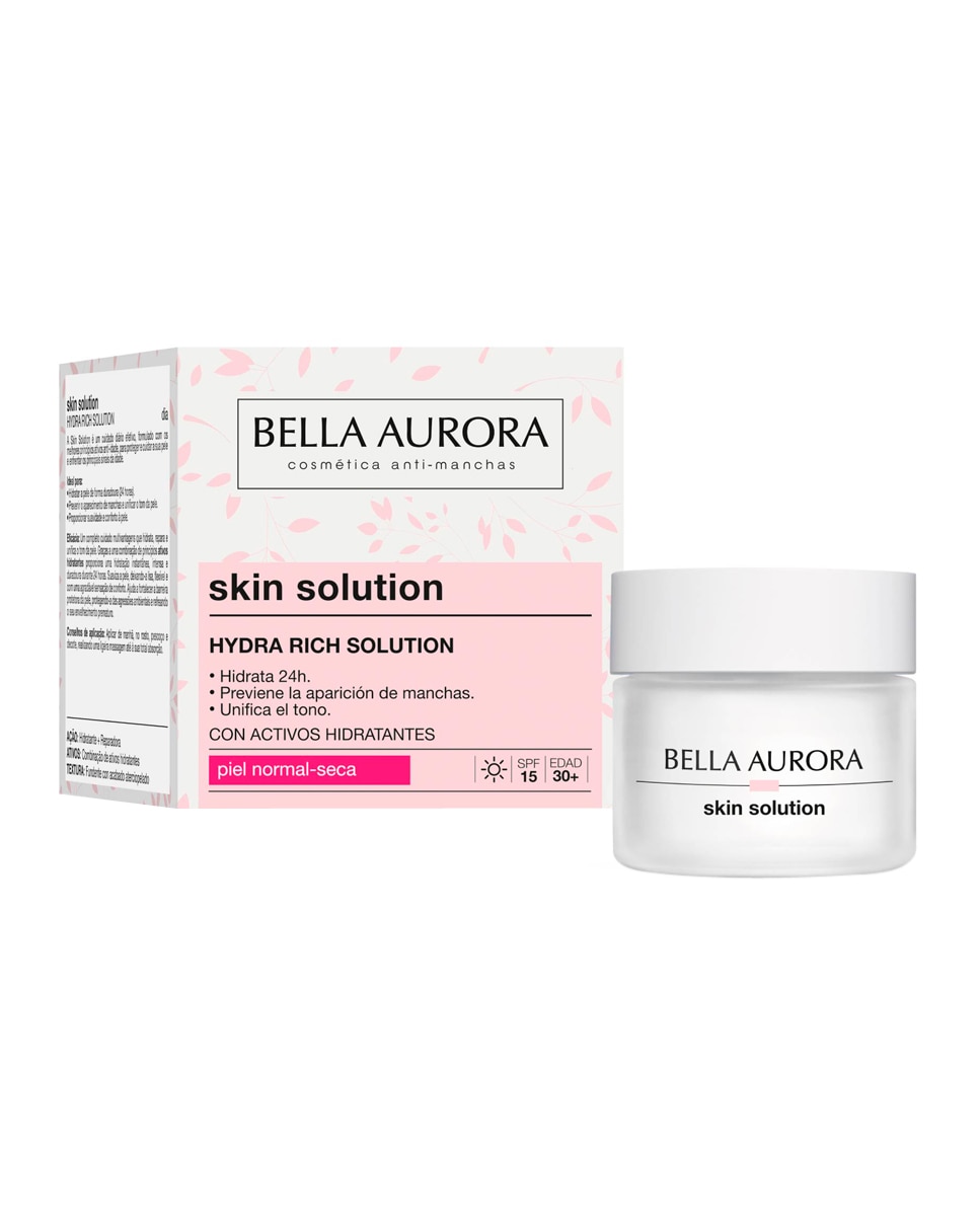 Crema Hydra Rich Solution 24h hidratante intensiva SPF 15 BELLA AURORA - 50 ml 2