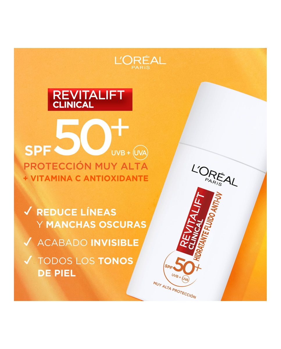Fluido Hidratante Anti-UV Revitalift Clinical con Vitamina C L'Oréal Paris 3