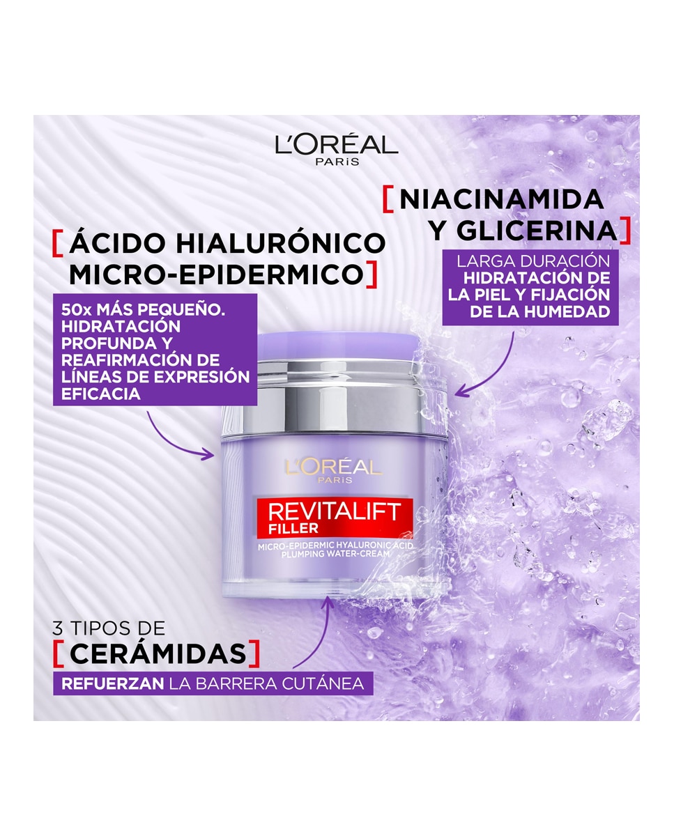 Imagen 3 de Gel crema rellenador Revitalift Filler L'Oréal Paris - 50 ml
