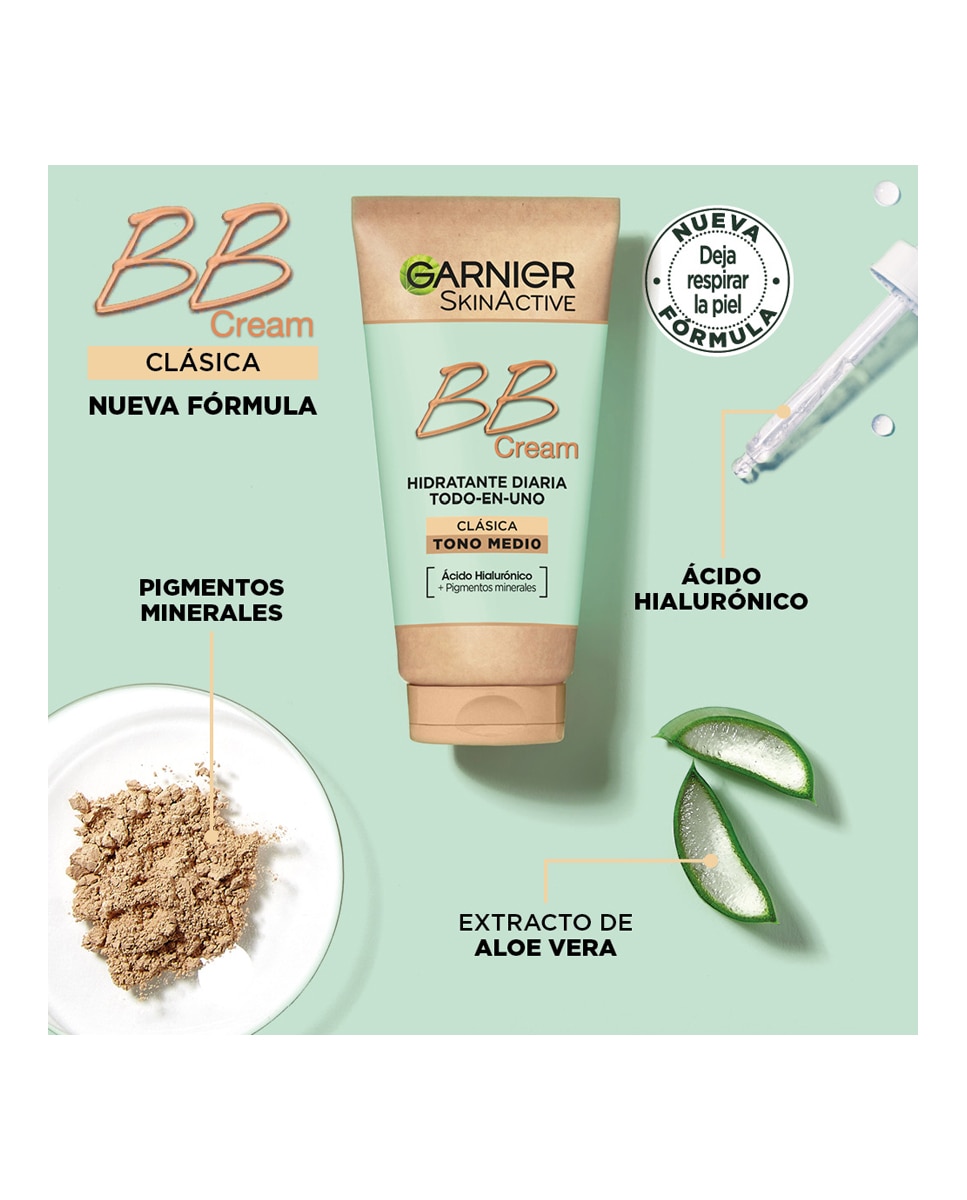 Imagen 3 de BB Cream Clásica Skin Active Garnier - Medio 50 ml Medio