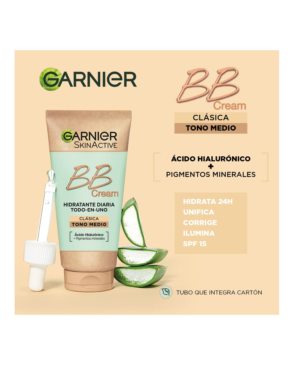Imagen 4 de BB Cream Clásica Skin Active Garnier - Medio 50 ml Medio