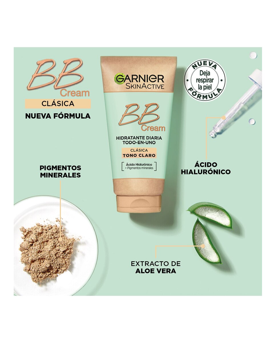 Imagen 3 de BB Cream Clásica Skin Active Garnier - Claro 50 ml Claro