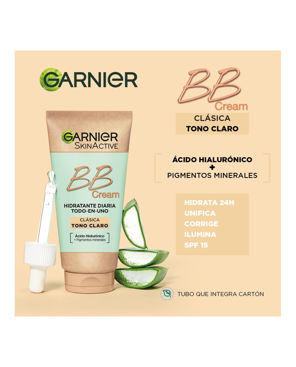 Imagen 4 de BB Cream Clásica Skin Active Garnier - Claro 50 ml Claro