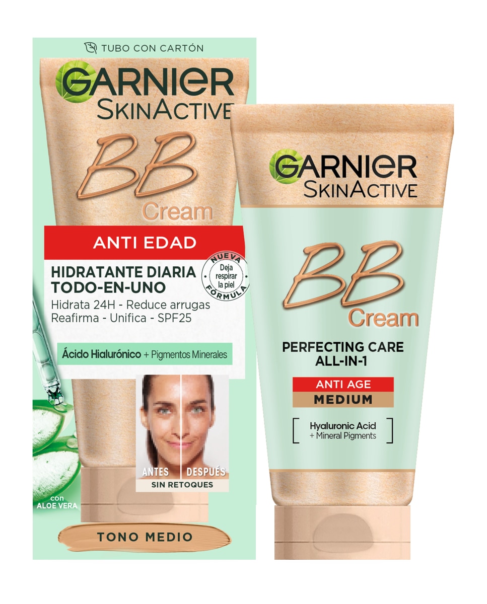 BB Cream antiedad tono Skin Active Garnier - Medio 30 ml Medio-2