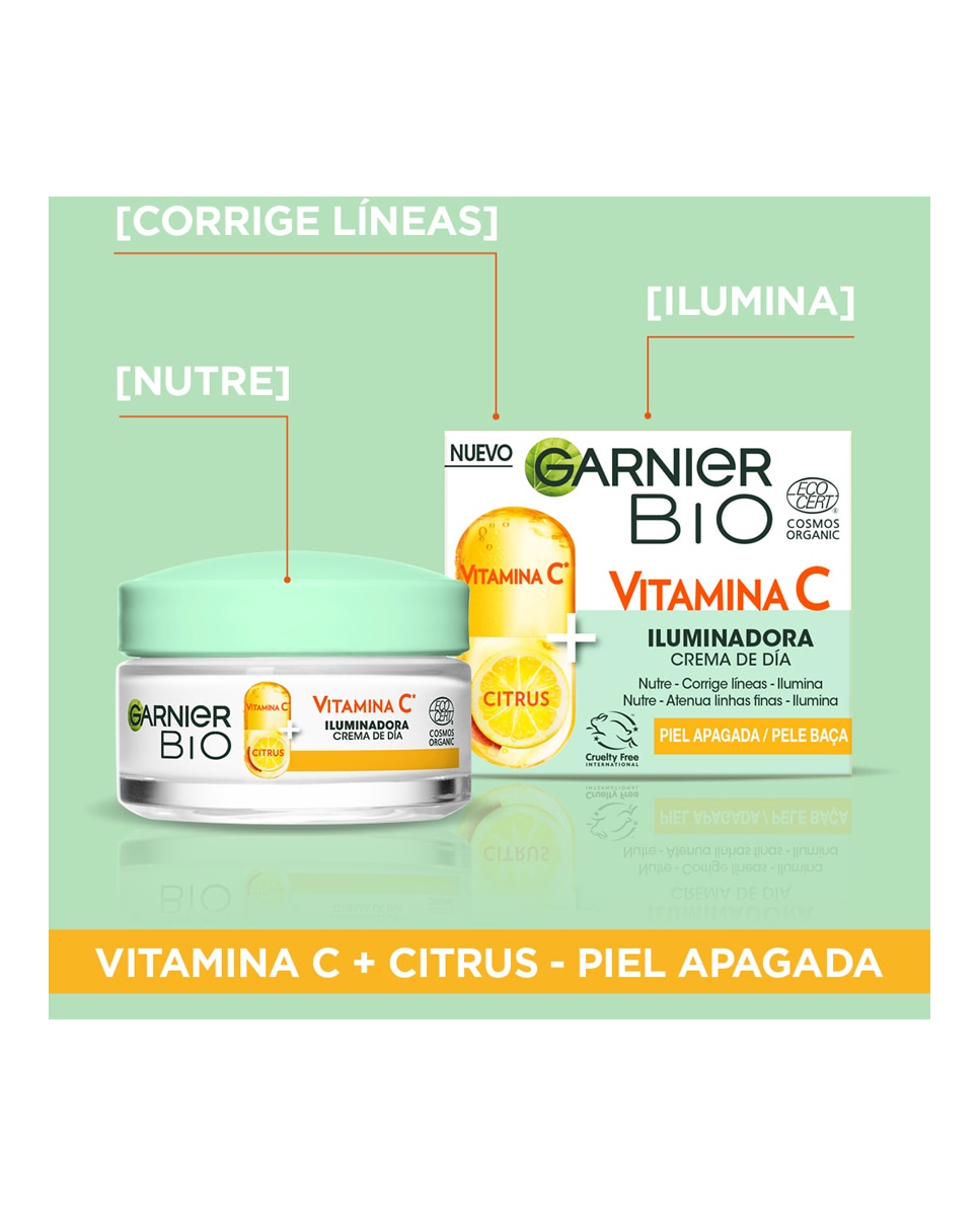 Crema de día iluminadora Vitamina C Bio Garnier - 50 ml 4