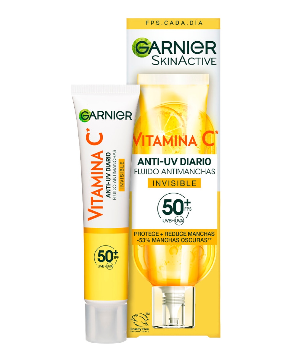 Fluido Antimanchas Anti-UV Diario Invisible Vitamina C FPS50+ 40 ml Garnier SkineActive - 40 ml 1