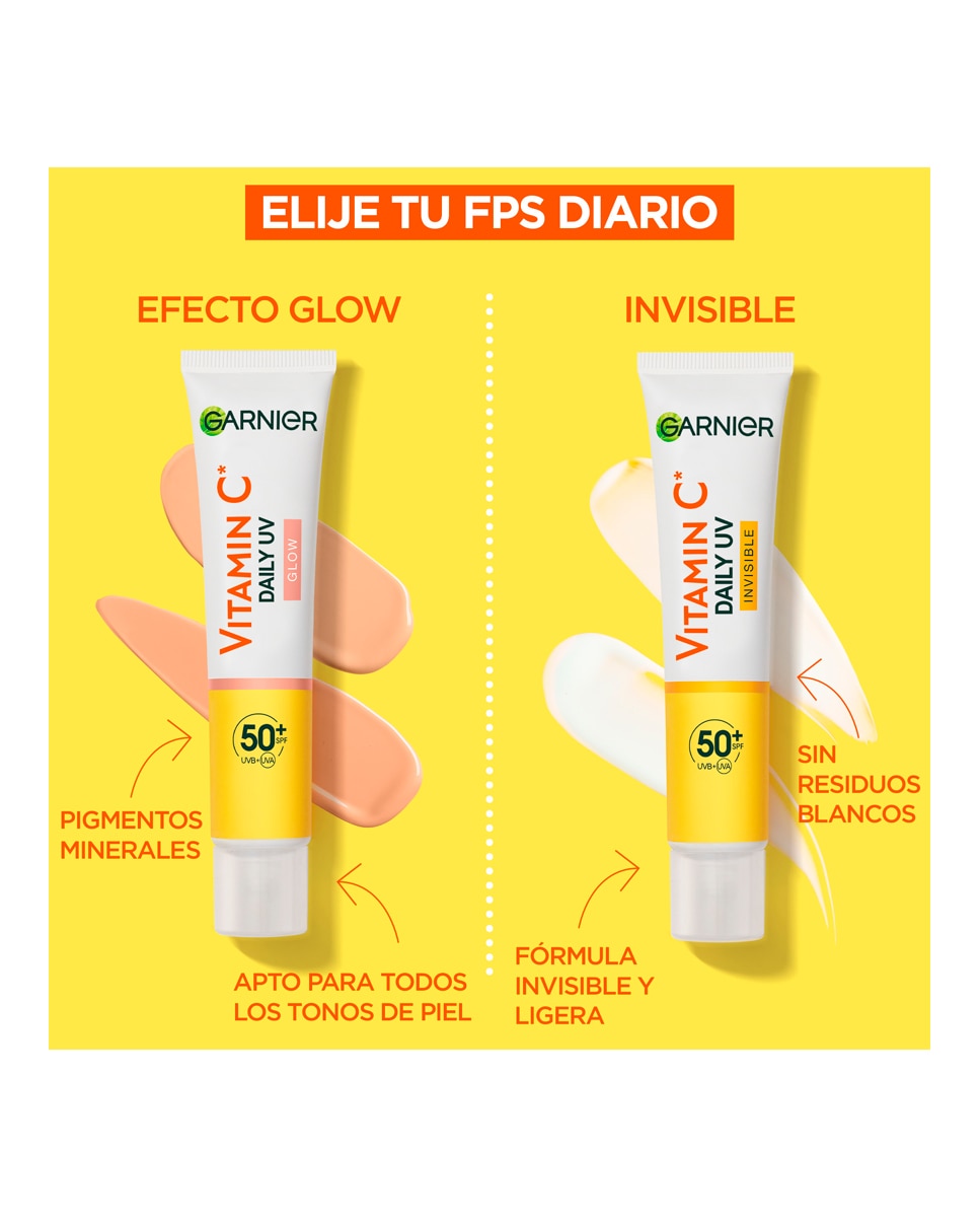 Fluido Antimanchas Anti-UV Diario Invisible Vitamina C FPS50+ 40 ml Garnier SkineActive - 40 ml 9