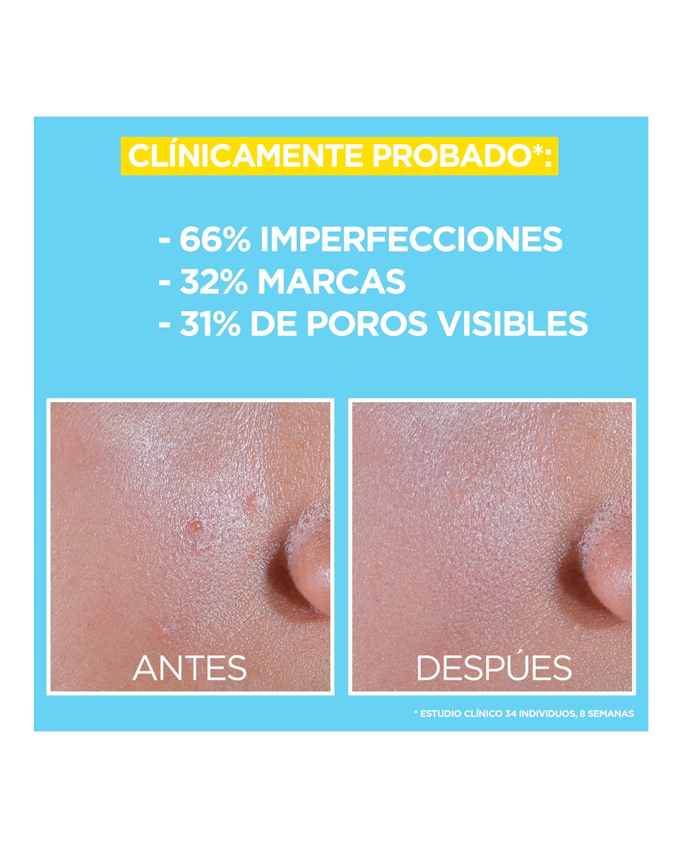 Crema Pure Active Fluido UV Diario con BHA + Niacinamida FPS50+ 40 ml Garnier - 40 ml 3