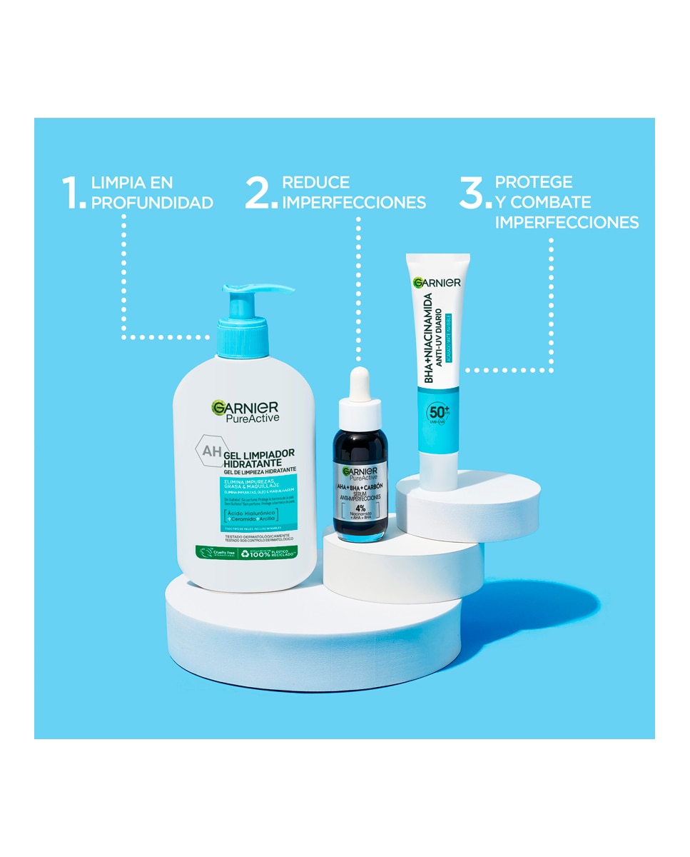 Crema Pure Active Fluido UV Diario con BHA + Niacinamida FPS50+ 40 ml Garnier - 40 ml 11