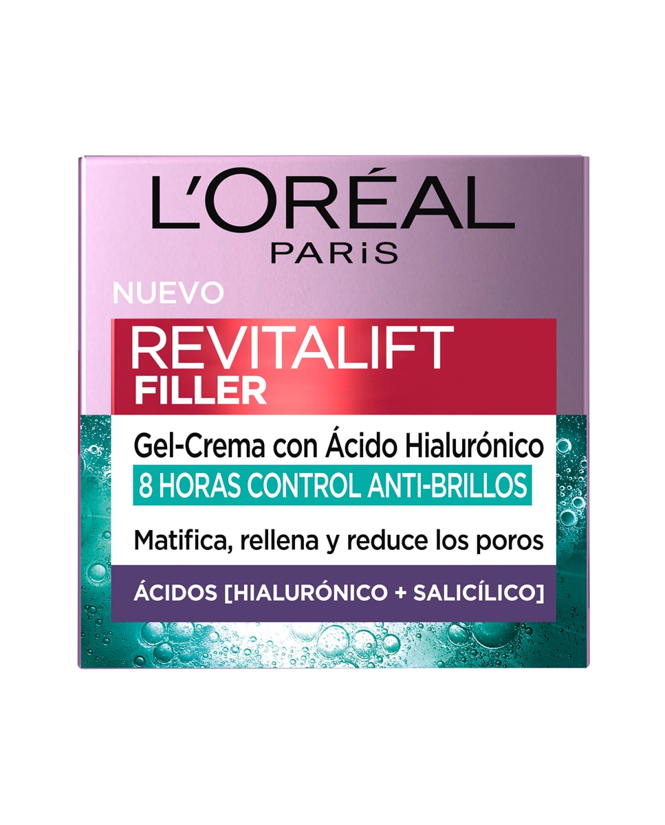 Gel-Crema Con Ácido Hialurónico Y Ácido Salicílico Revitalift Filler L'Oréal Paris - 50 ml 2