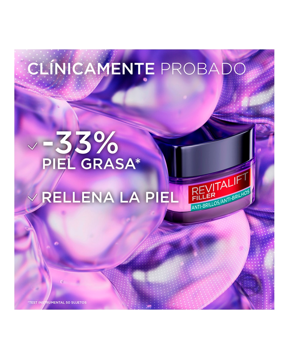 Gel-Crema Con Ácido Hialurónico Y Ácido Salicílico Revitalift Filler L'Oréal Paris - 50 ml 5