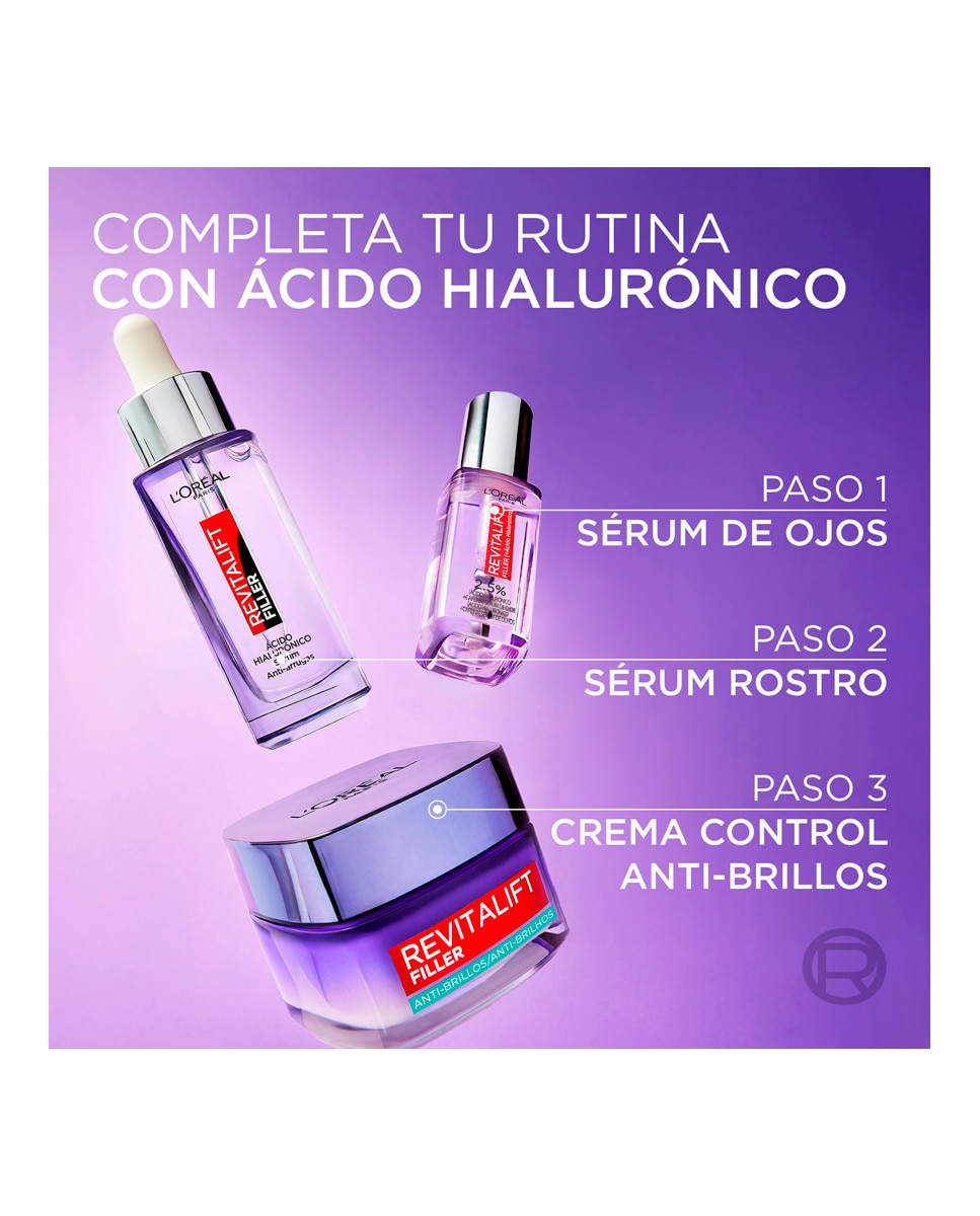 Gel-Crema Con Ácido Hialurónico Y Ácido Salicílico Revitalift Filler L'Oréal Paris - 50 ml 11