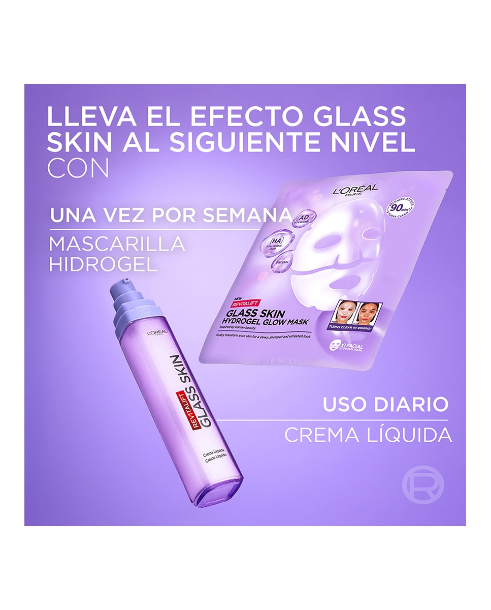 Crema Antiedad Dermo Expertise Rev Filler Glass Skin 50 ml L'oréal Paris 8