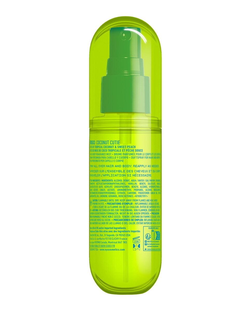Imagen 2 de Body Mist Coco Dulce Fat Oil NYX Professional Makeup - Transparentes Transparentes