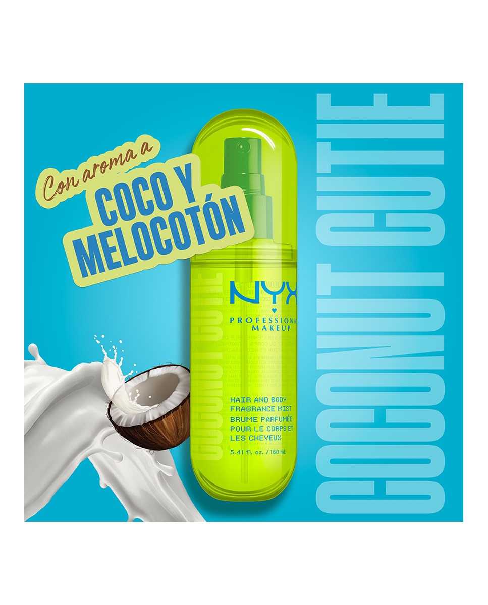 Imagen 7 de Body Mist Coco Dulce Fat Oil NYX Professional Makeup - Transparentes Transparentes