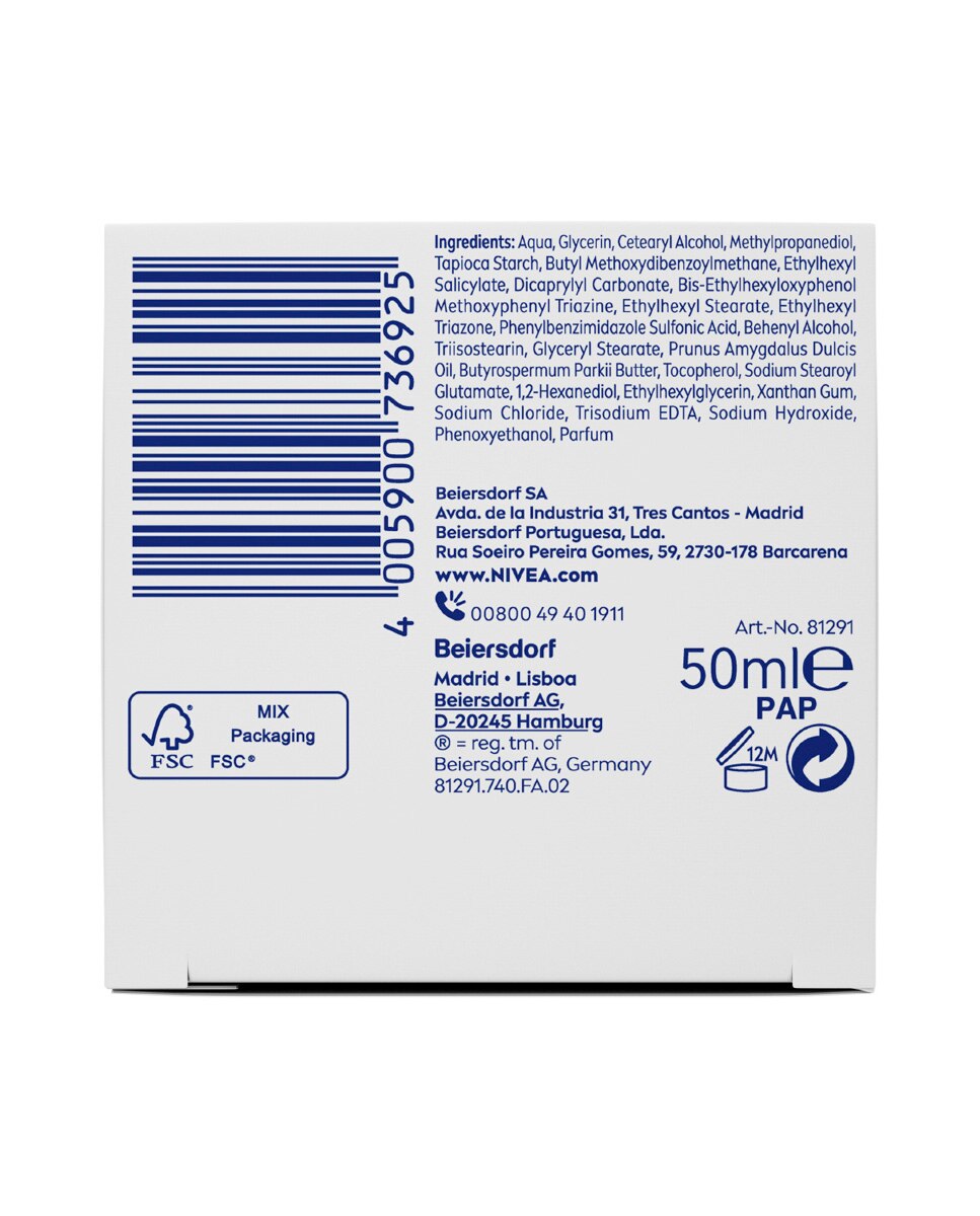 Crema De Día Nutritiva Piel Seca Y Sensible Spf 30 50 ml Nivea - 50 ml 4