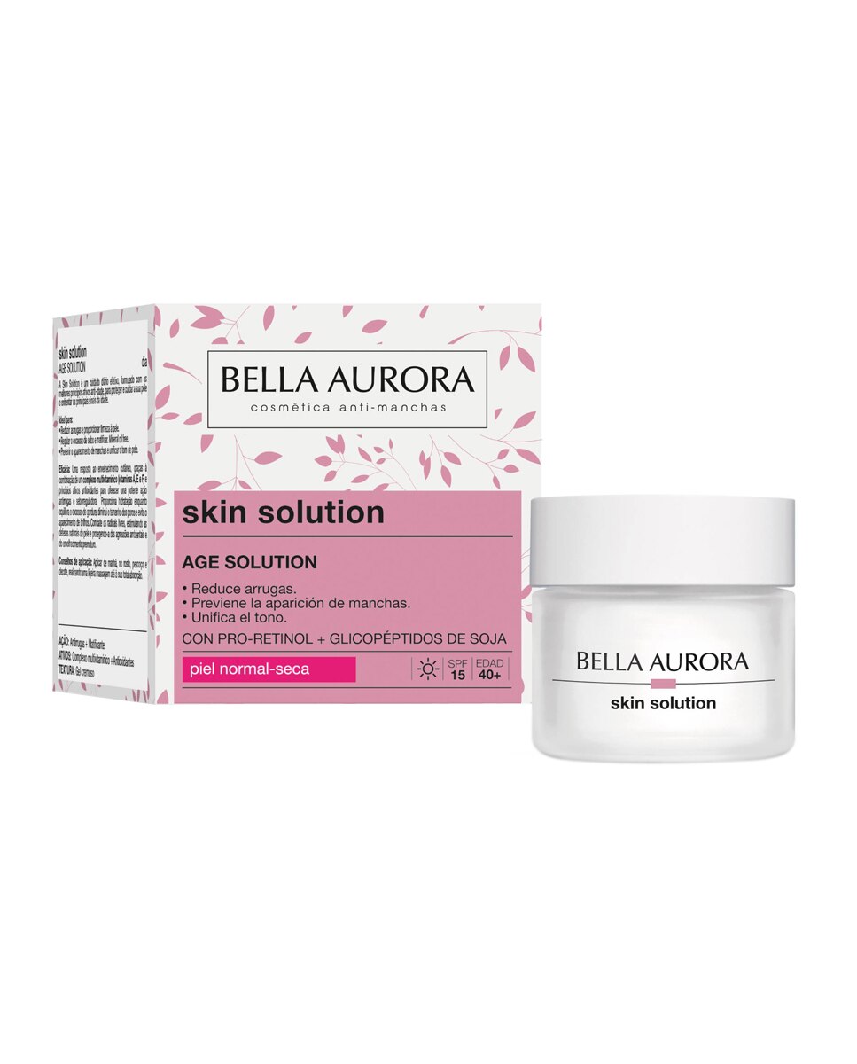 Crema antiarrguas reafirmante de día Age solution SPF 15 para piel normal-seca Bella Aurora - 50 ml 2