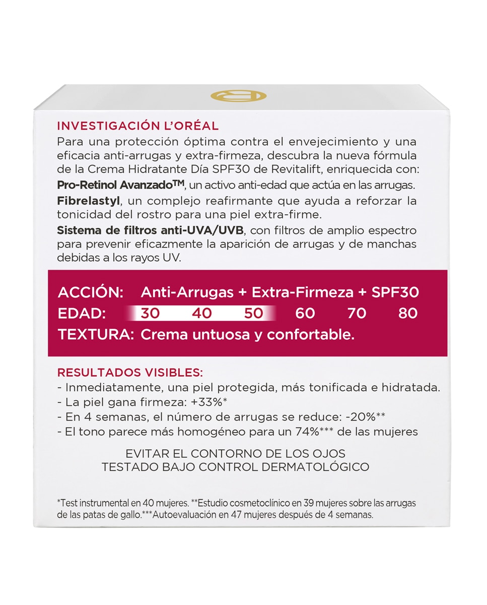 Crema de día antiarrugas Revitalift con Pro-Retinol L'Oréal Paris - 50 ml 3