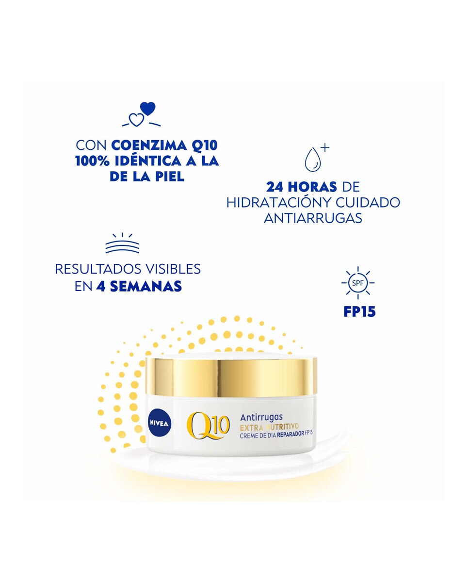 Crema De Día Q10 Power Fp 15 Extra Nutritiva Antiarrugas Nivea - 50 ml 4