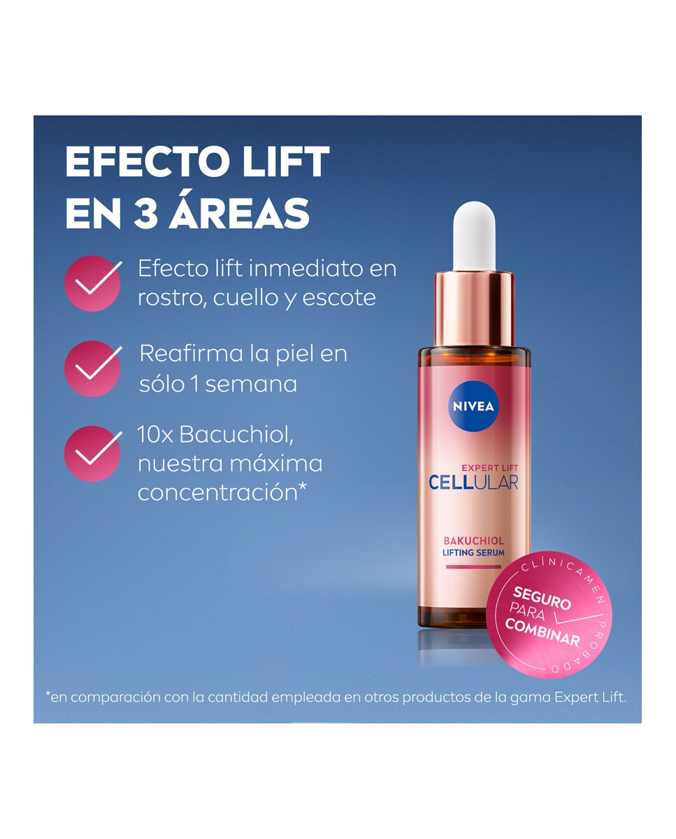 Sérum Cellular Expert Lift Bakuchiol 3 Áreas Nivea - 30 ml 3