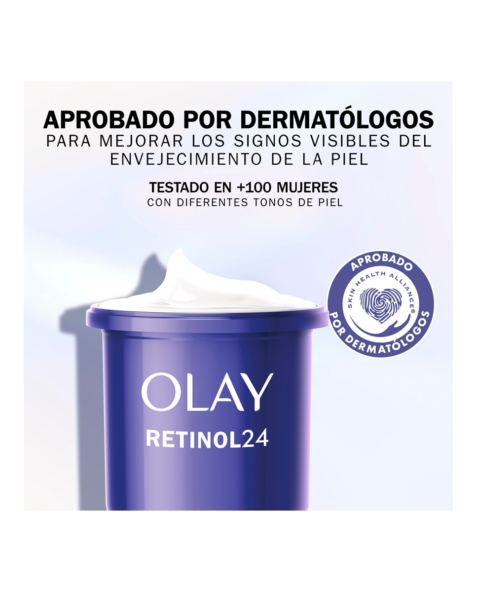 Crema De Noche Hidratante Facial Recambio Vitamina E Antioxidante Retinol 24 Well-aging Olay - 50 ml 7