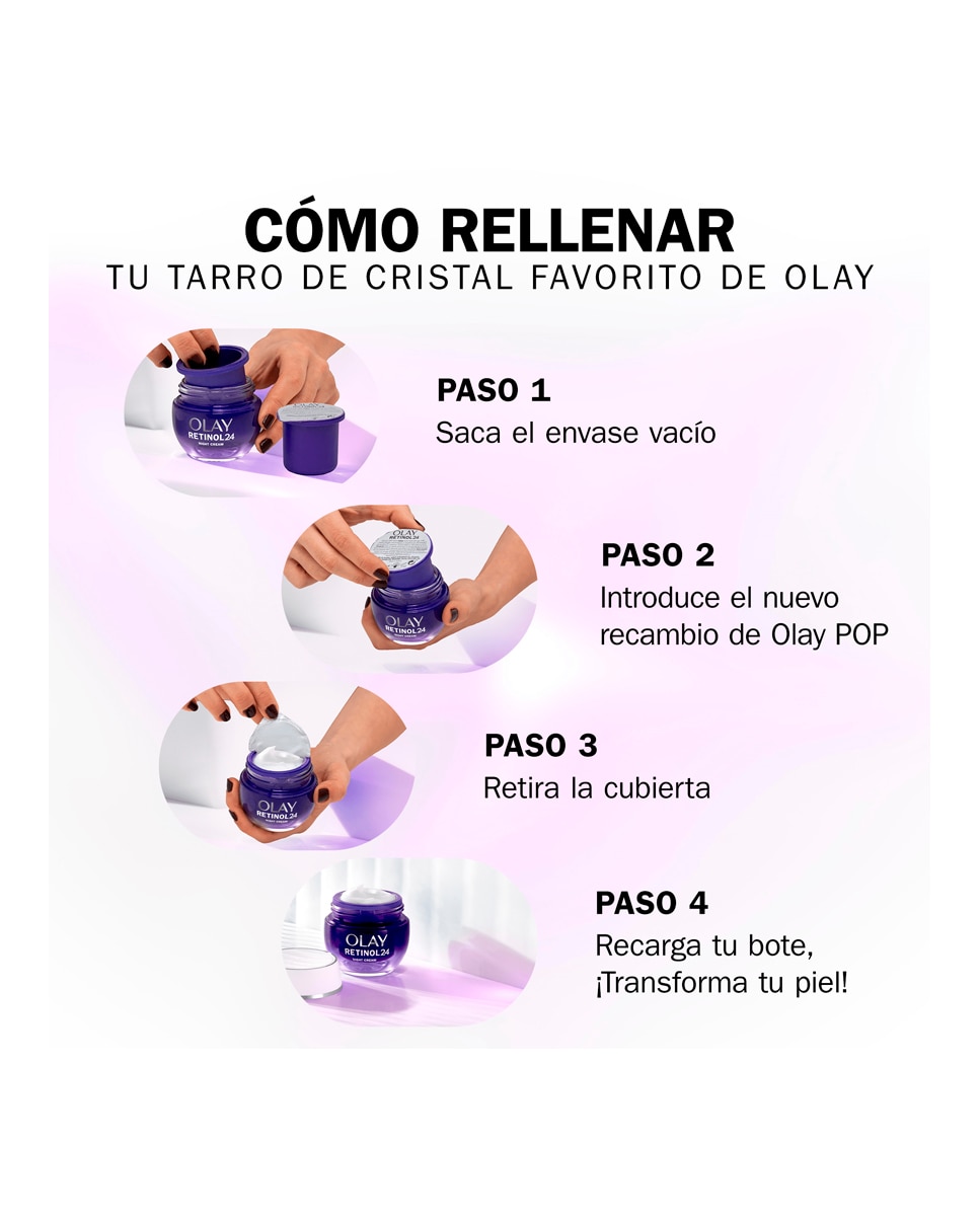 Crema De Noche Hidratante Facial Recambio Vitamina E Antioxidante Retinol 24 Well-aging Olay - 50 ml 8