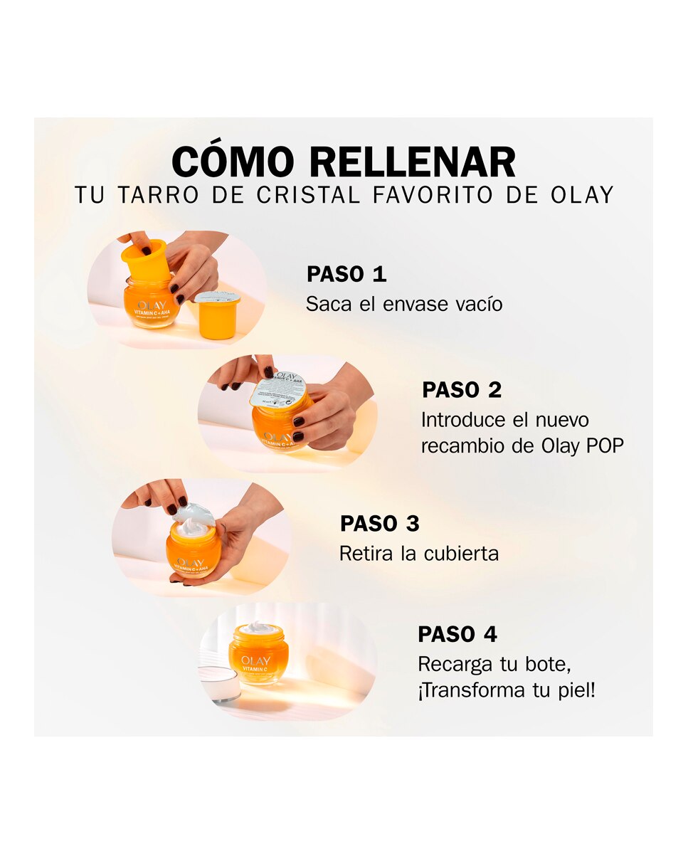 Crema de Día Hidratante Facial Recambio Niacinamida + Vitamina C SPF 30 Olay - 50 ml 8