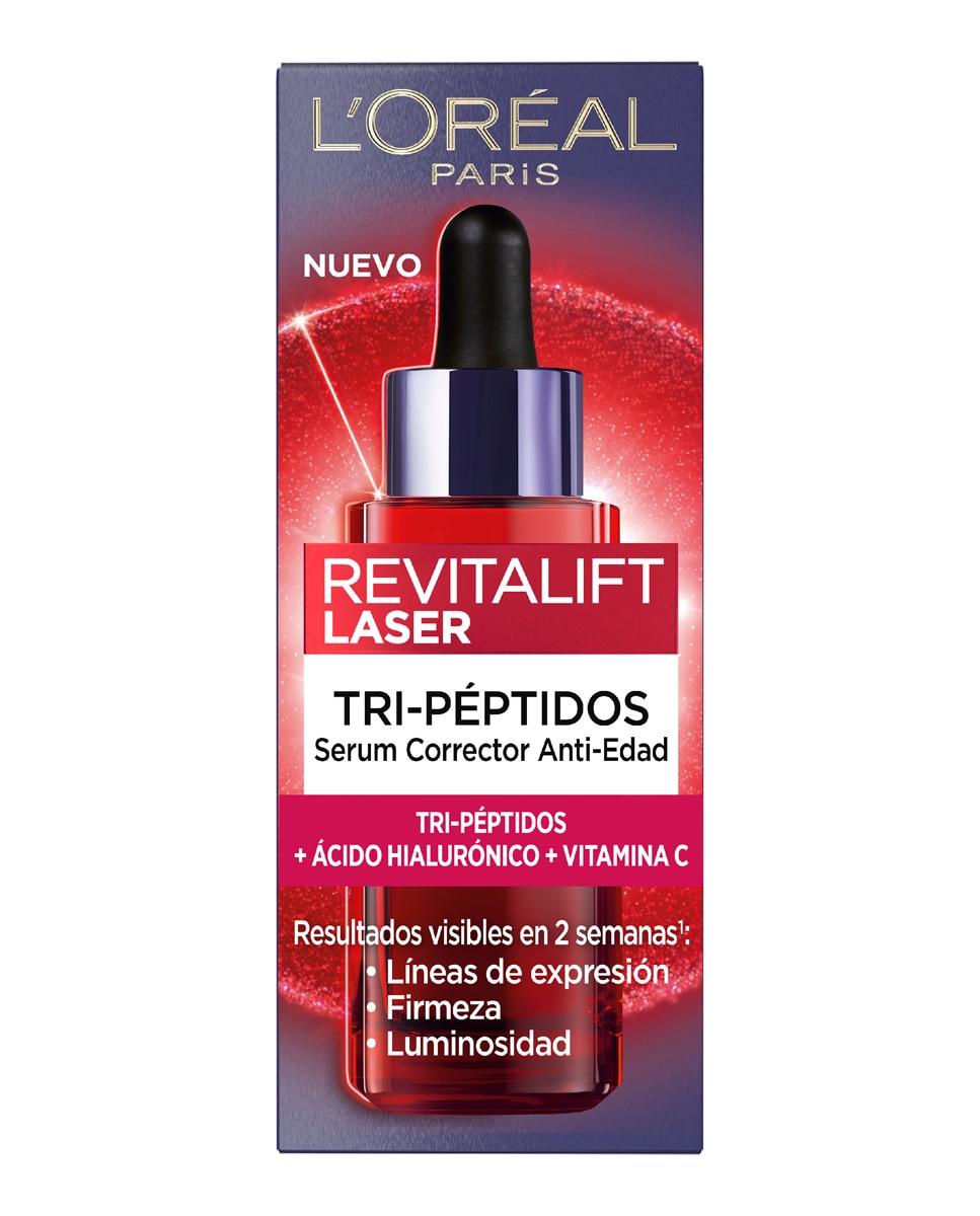 Imagen 2 de Sérum Corrector Anti-Edad Revitalift Laser Tri-Péptidos + Ácido Hialurónico + Vitamina Cg 30 Ml L'Oréal Paris - 30 ml