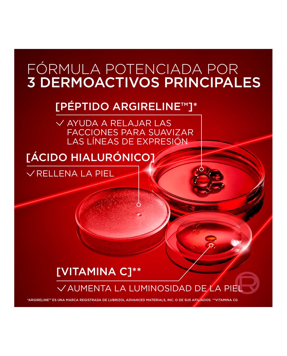 Imagen 5 de Sérum Corrector Anti-Edad Revitalift Laser Tri-Péptidos + Ácido Hialurónico + Vitamina Cg 30 Ml L'Oréal Paris - 30 ml